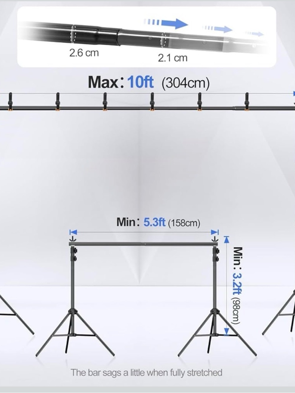 EMART Backdrop stand - Picture 2 of 4